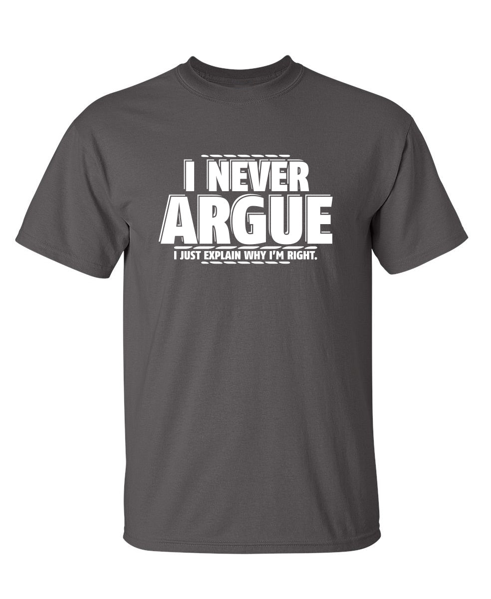 NEVER ARGUE