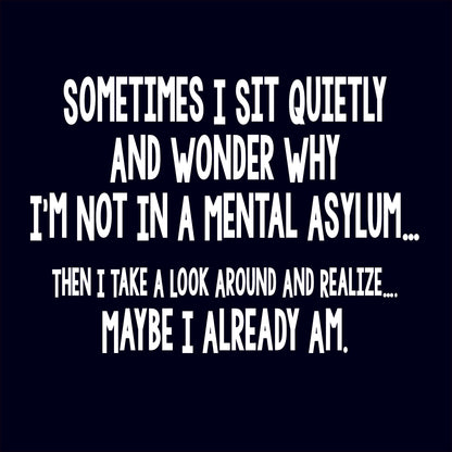 Sometimes I Sit Quietly And Wonder Why I'm Not In A Mental Asylum